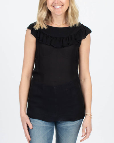 Loeffler Randall Clothing Small | 4 Black Silk Blouse