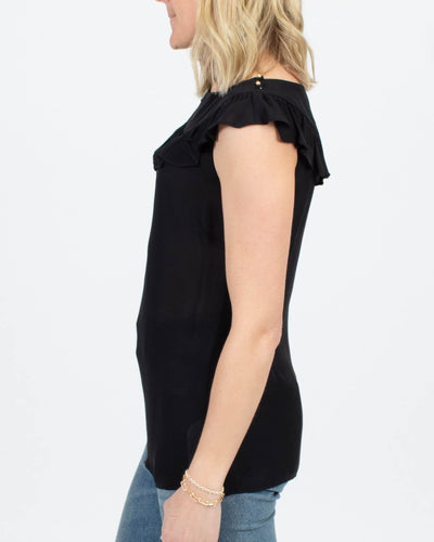 Loeffler Randall Clothing Small | 4 Black Silk Blouse