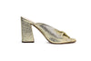 Loeffler Randall Shoes Large | US 10 Champagne Foiled "Laurel" Heels