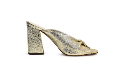 Loeffler Randall Shoes Large | US 10 Champagne Foiled "Laurel" Heels