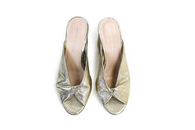 Loeffler Randall Shoes Large | US 10 Champagne Foiled "Laurel" Heels