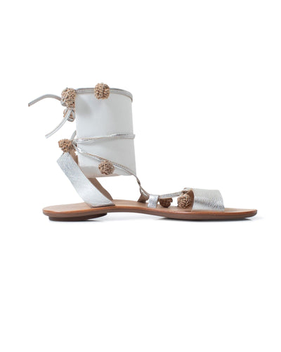 Loeffler Randall Shoes Medium | US 8 Metallic Tie Up Sandals
