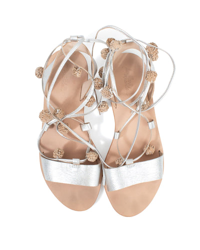 Loeffler Randall Shoes Medium | US 8 Metallic Tie Up Sandals
