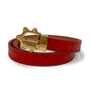 Louis Vuitton Jewelry One Size Leather Wrap Bracelet with Gold Hardware