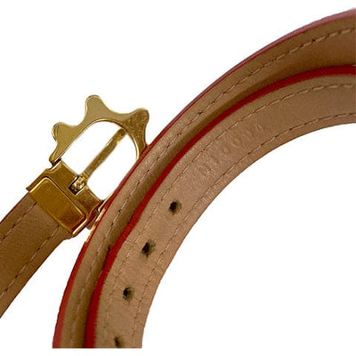 Louis Vuitton Jewelry One Size Leather Wrap Bracelet with Gold Hardware