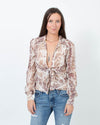 Lovers + Friends Clothing XS Metallic Printed Blouse