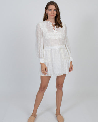 LoveShackFancy Clothing Medium Swiss Dot Sheer Dress