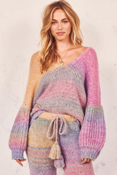 LoveShackFancy Clothing Small "Rio Rainbow Pullover" Sweater
