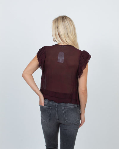 LoveShackFancy Clothing Small Sheer Blouse