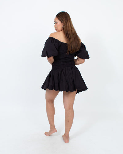 LoveShackFancy Clothing XS Black Cocktail Mini Dress