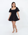 LoveShackFancy Clothing XS Black Cocktail Mini Dress