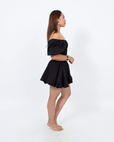 LoveShackFancy Clothing XS Black Cocktail Mini Dress