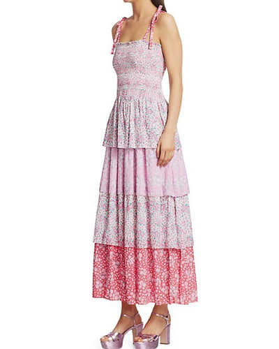 LoveShackFancy Clothing XS "Caressa" Tiered Ruffle Maxi Dress