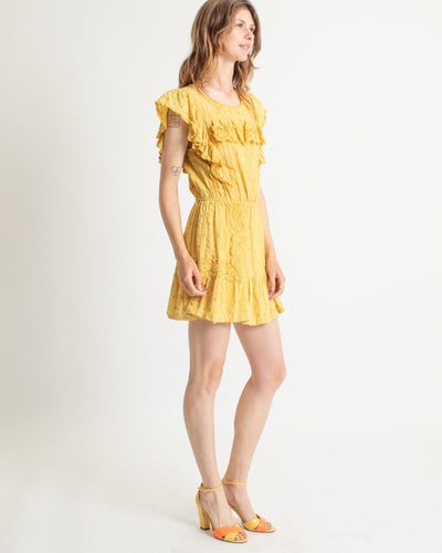 LoveShackFancy Clothing XS Ruffle and Applique Dress