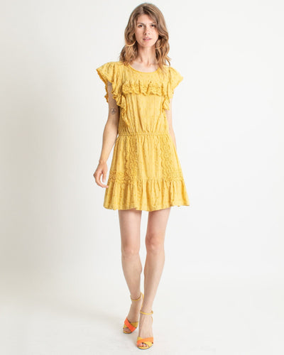 LoveShackFancy Clothing XS Ruffle and Applique Dress