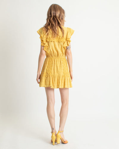 LoveShackFancy Clothing XS Ruffle and Applique Dress