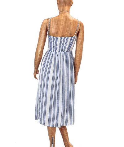 LoveShackFancy Clothing XS Spaghetti Strap Striped Midi Dress