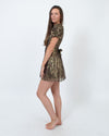 LoveShackFancy Clothing XS | US 0 Metallic Floral Print Dress