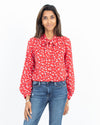 Lucky Brand Clothing XS Red Floral Blouse