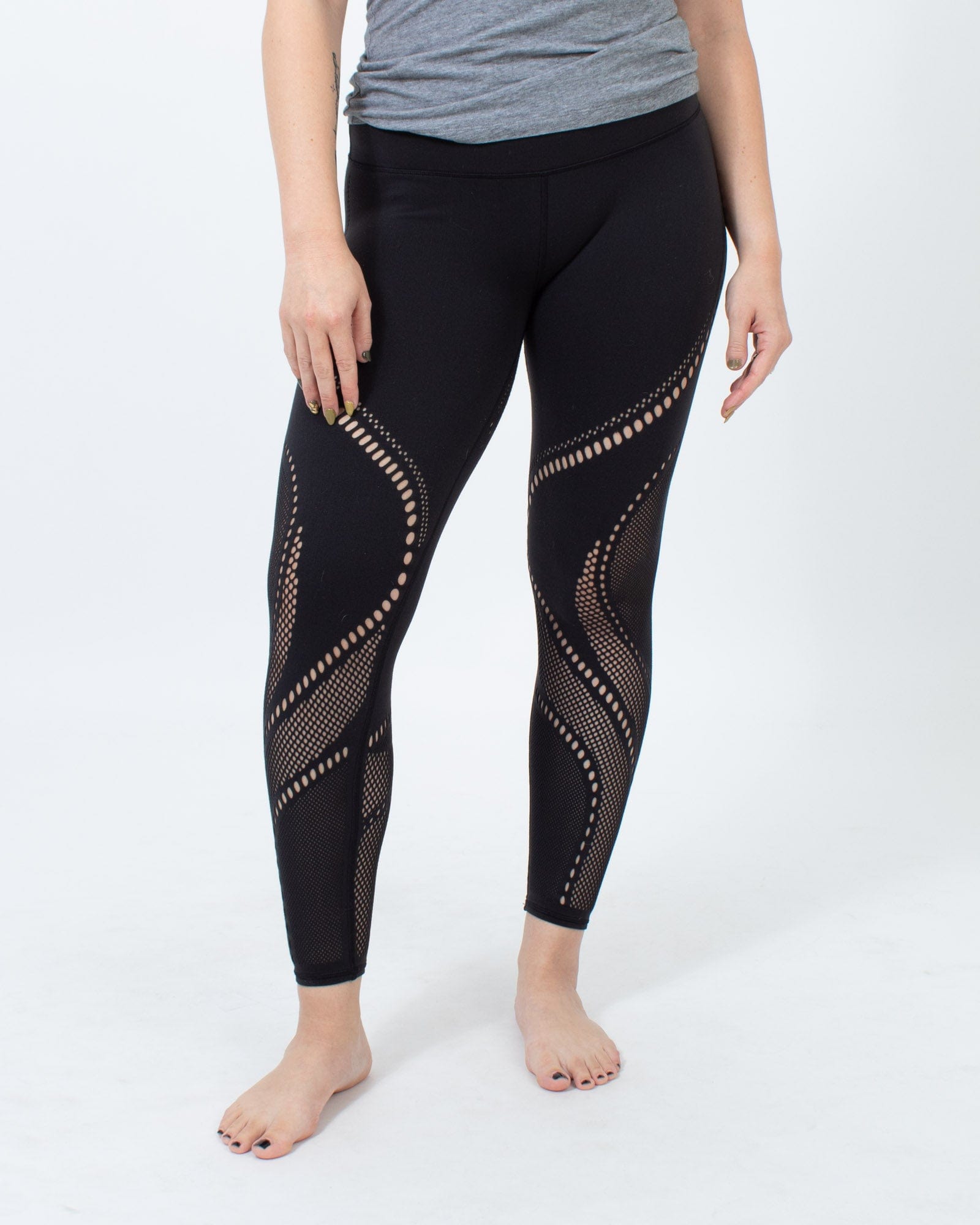 Black Cutout Lululemon Leggings The Revury - Main Image