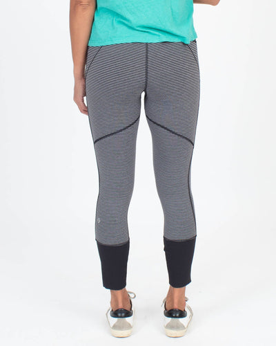 Lululemon Clothing Medium Striped Cropped Leggings