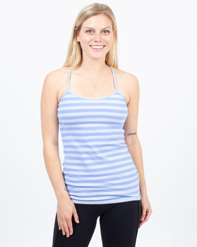 Lululemon Clothing Small Blue Striped Tank Top