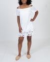 Madewell Clothing Large Eyelet Cold-Shoulder Dress