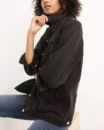 Madewell Clothing Large Lunar Wash "Oversized Jean" Jacket