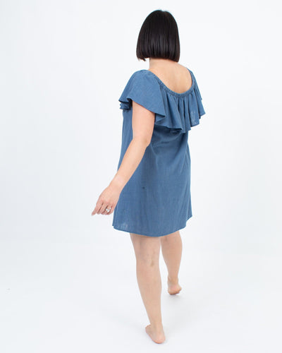 Madewell Clothing Medium Off-The-Shoulder Mini Dress