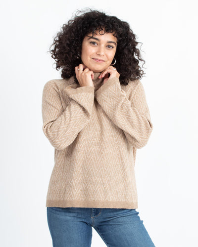 Madewell Clothing Medium Printed Turtleneck Sweater