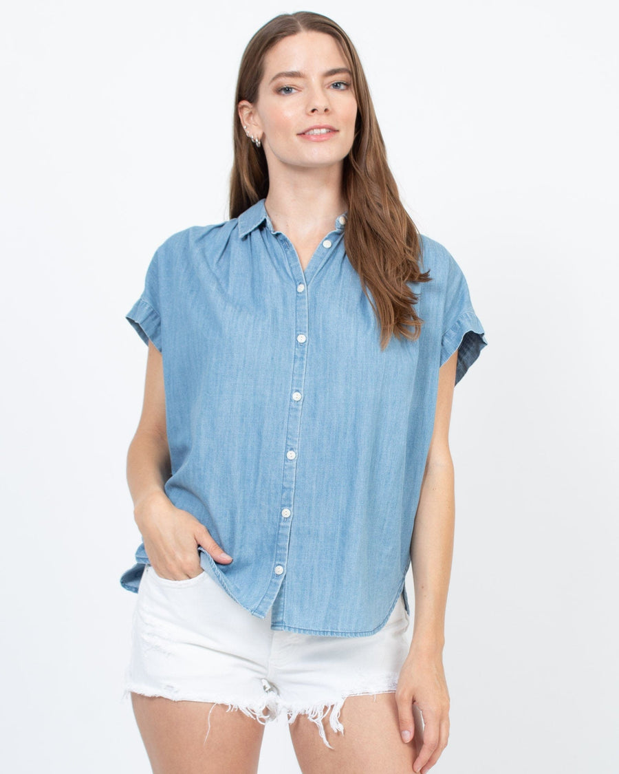 Madewell Clothing Small Chambray Blouse