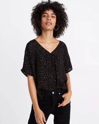 Madewell Clothing Small "Rhyme" Metallic Blouse