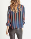 Madewell Clothing Small Striped V-Neck Blouse