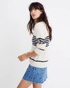 Madewell Clothing Small Waffle Striped Sweater