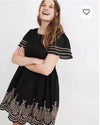 Madewell Clothing XS "Embroidered Eyelet Puff Sleeve" Mini Dress
