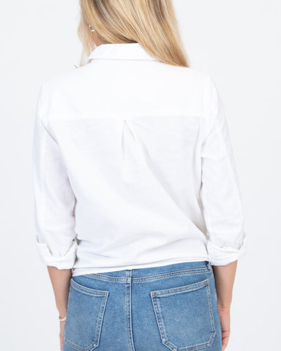 Madewell Clothing XS White "Tie Front" Blouse