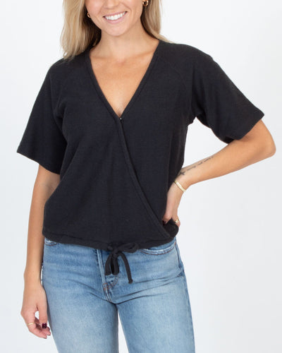 Madewell Clothing XXS "Drapey Ottoman" Jacquard Wrap Top