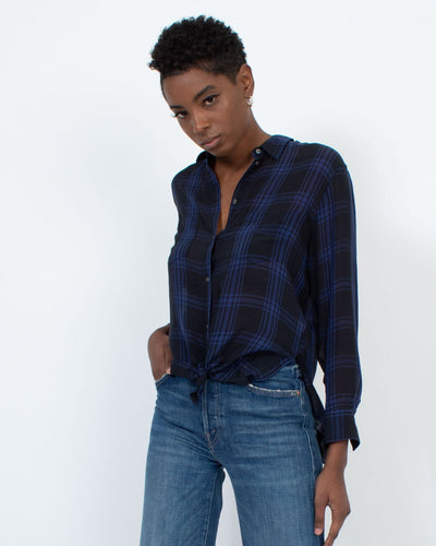 Madewell Clothing XXS Sheer Plaid Print Blouse