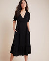 Maeve Clothing Large | US 10 "Eudora" Black Midi Dress
