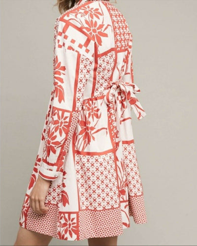 Maeve Clothing Medium "Printmaker" Shirt Dress