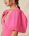 Maeve Clothing Small Puff Sleeve Wrap Top