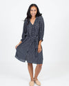 Maeve Clothing XS Plaid Long Sleeve Button Down Belted Dress