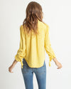 Maeve Clothing XS | US 2 Printed Yellow Blouse