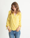 Maeve Clothing XS | US 2 Printed Yellow Blouse