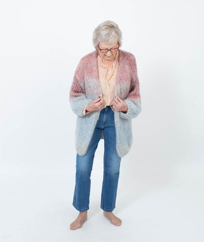 Maiami Clothing Medium Ombre Chunky Knit Cardigan