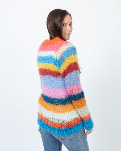 Maiami Clothing Small Colorful Striped Sweater