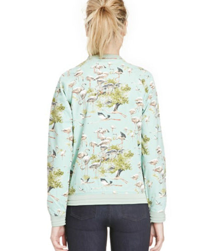 Maison Scotch Clothing Small Cotton Flamingo Print Jacket