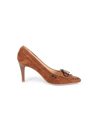Manolo Blahnik Shoes Medium | 37 Suede Moccasin Pumps