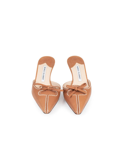 Manolo Blahnik Shoes Medium | 7.5 I 37.5 Brown Leather Heels