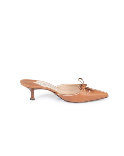 Manolo Blahnik Shoes Medium | 7.5 I 37.5 Brown Leather Heels